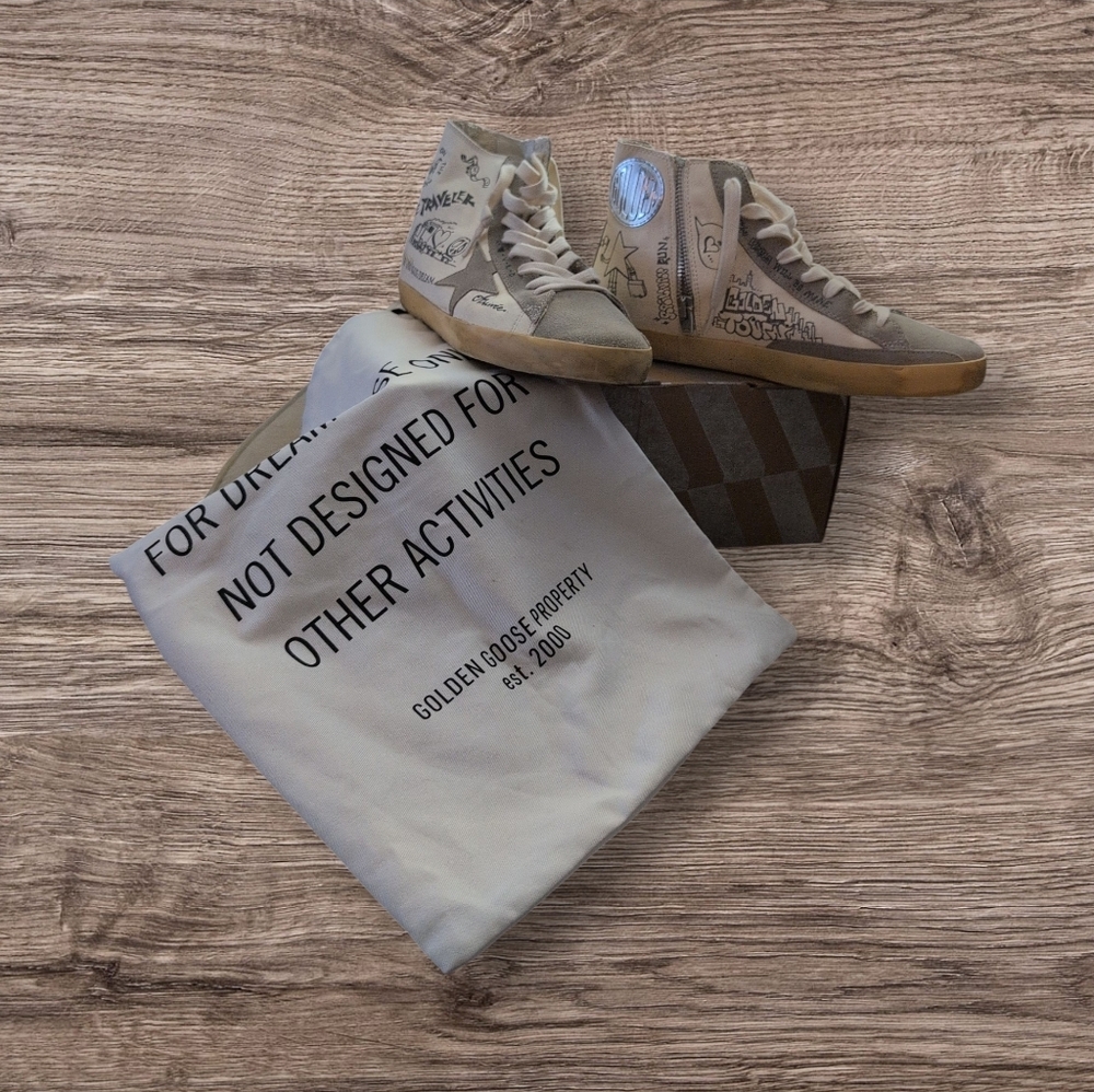 Golden GooseFrancy Journey-print high-top sneakers - Picture 7 of 9